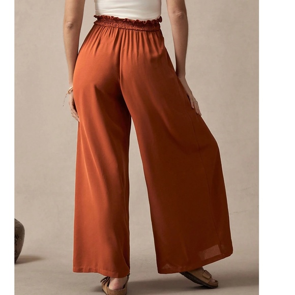 Maternity High Waisted Drawstring Wide leg Pants - Picture 9 of 10